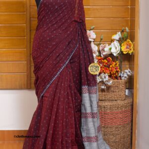 Handloom SOft cotton block printed shari