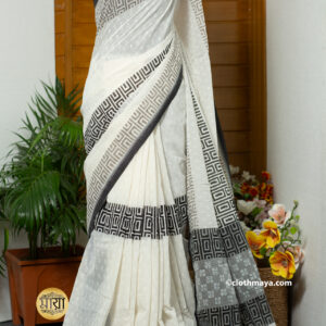 HANDLOOM SOFT COTTON BLOCK PRINTED SHARI