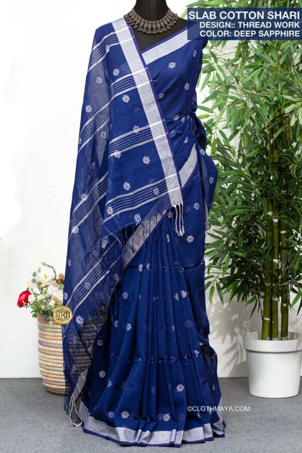 Handloom Slab Cotton Shari