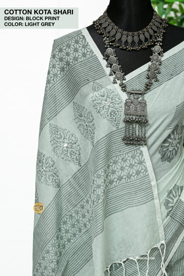 Handloom Soft cotton Kota block printed shari