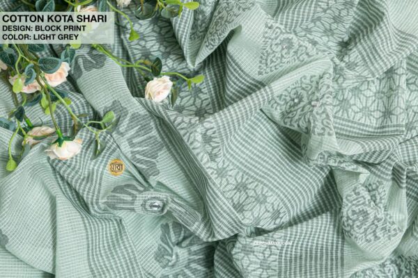 Handloom Soft cotton Kota block printed shari