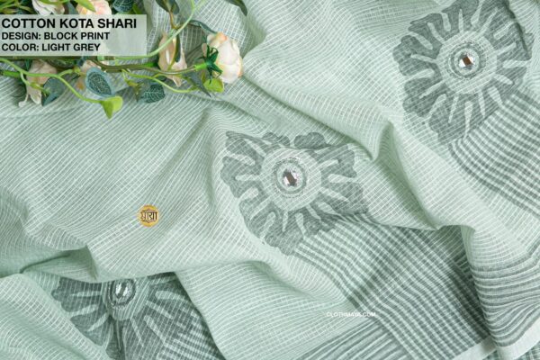 Handloom Soft cotton Kota block printed shari