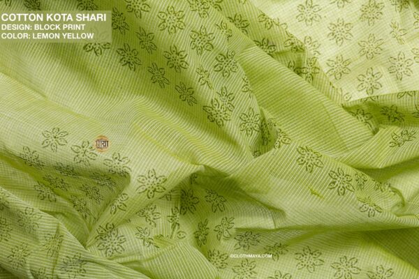 Handloom Soft cotton Kota block printed shari