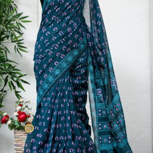 Handloom Soft cotton Kota block printed shari