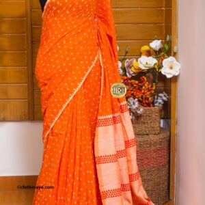 Handloom SOft cotton block printed shari