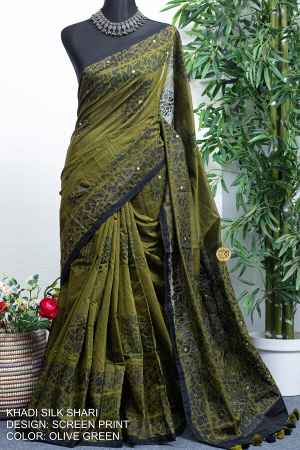 Khadi silk shari