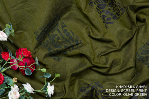 Khadi silk shari - Image 5