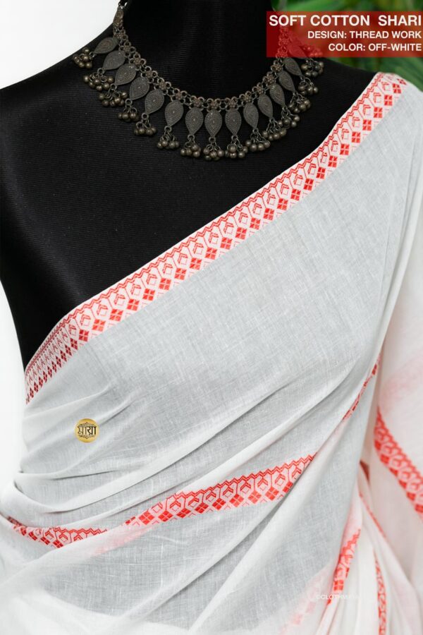 Handloom Soft Cotton Shari - Image 2