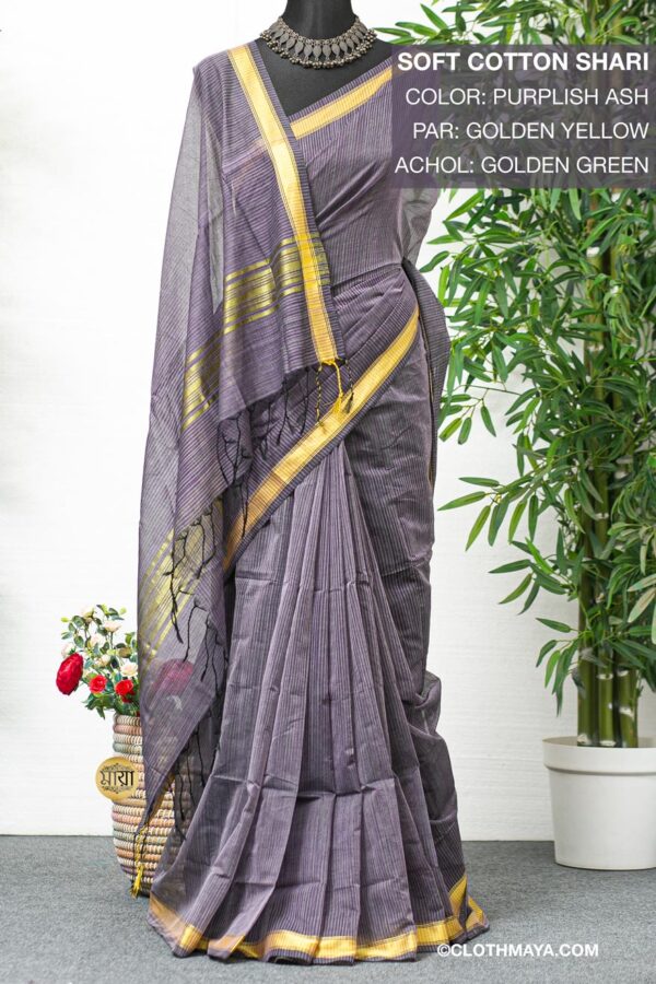 Handloom Soft Cotton shari - Image 2