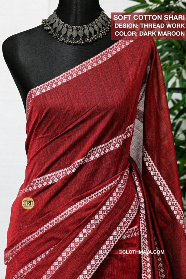 Handloom Soft cotton shari - Image 2