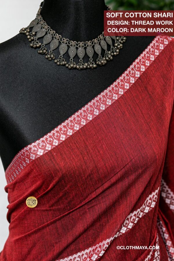 Handloom Soft cotton shari - Image 4