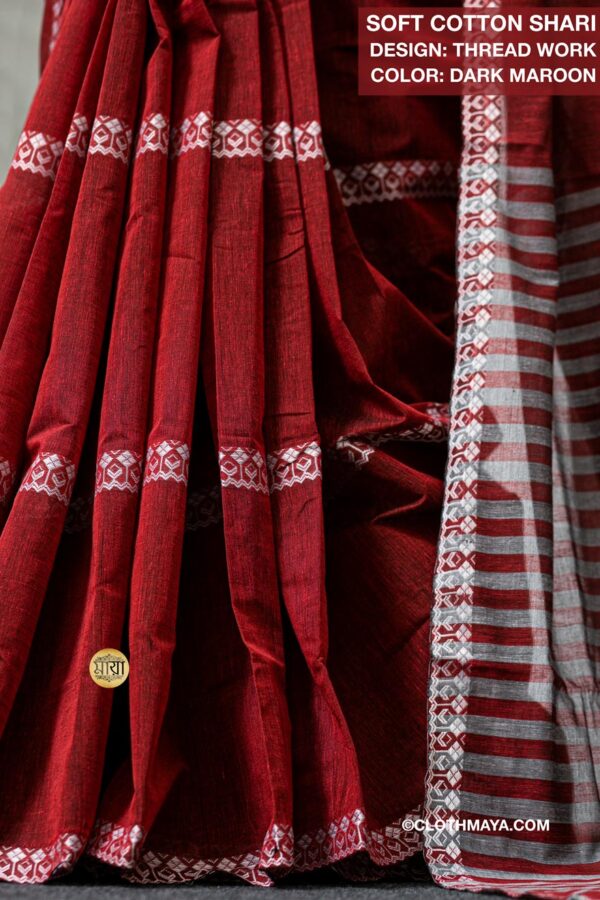 Handloom Soft cotton shari - Image 3